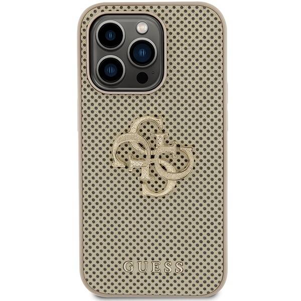 GUESS GUHCP15XP4LGD IPHONE 15 PRO MAX 6.7 "ZLOTY/GOLD HARDCASE PERFORATED 4G GLITTER