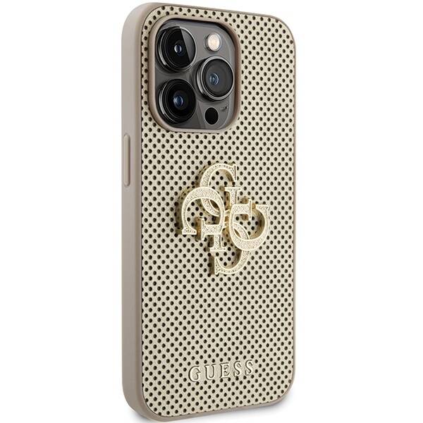 GUESS GUHCP15XP4LGD IPHONE 15 PRO MAX 6.7 "ZLOTY/GOLD HARDCASE PERFORATED 4G GLITTER