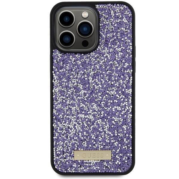 GUESS GUHCP15XPFGSBSBSBSPSP IPHONE 15 PRO MAX 6.7 "PURPLE/PURPLE HARDCASE RHINESTONE METAL LOGO