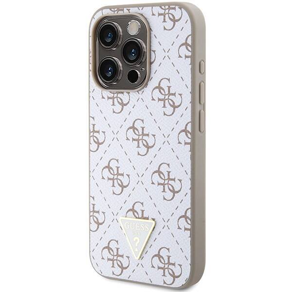 GUESS GUHCP15XPG4GPH IPHONE 15 PRO MAX 6.7 "WHITE/WHITE HARDCASE 4G TRIANGLE METAL LOGO