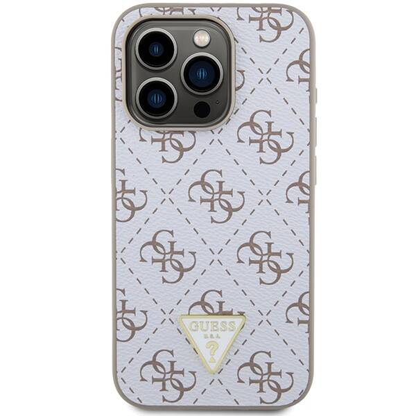 GUESS GUHCP15XPG4GPH IPHONE 15 PRO MAX 6.7 "WHITE/WHITE HARDCASE 4G TRIANGLE METAL LOGO