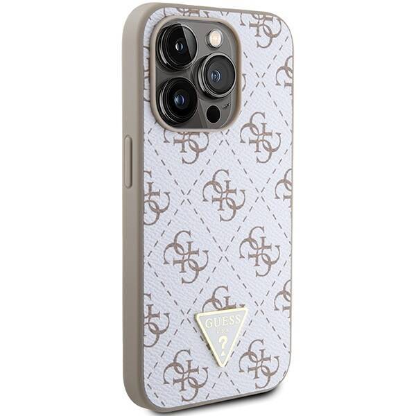 GUESS GUHCP15XPG4GPH IPHONE 15 PRO MAX 6.7 "WHITE/WHITE HARDCASE 4G TRIANGLE METAL LOGO