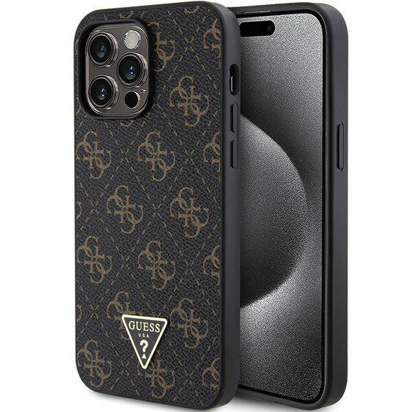 GUESS GUHCP15XPG4GPK IPHONE 15 PRO MAX 6.7 "BLACK/BLACK HARDCASE 4G TRIANGLE METAL LOGO