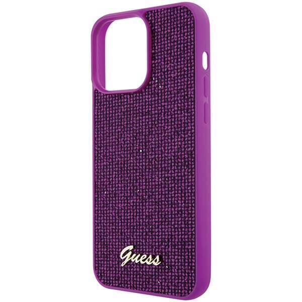 GUESS GUHCP15XPMSDGSF IPHONE 15 PRO MAX 6.7 "FUKSJA/FUSCHIA HARDCASE DISCO METAL SCRIPT