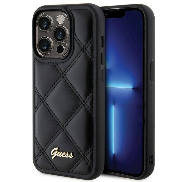 GUESS GUHCP15XPSQSQSK IPHONE 15 PRO MAX 6.7 "BLACK/BLACK HARDCASE QUILTED METAL LOGO