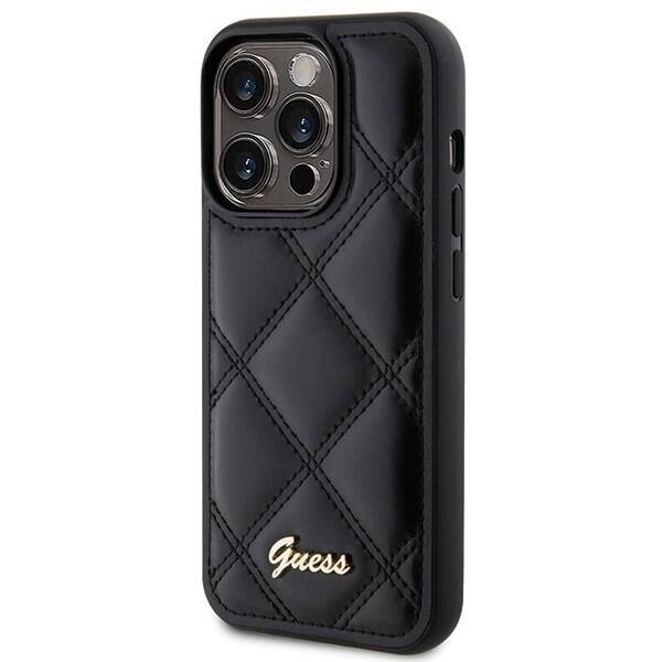 GUESS GUHCP15XPSQSQSK IPHONE 15 PRO MAX 6.7 "BLACK/BLACK HARDCASE QUILTED METAL LOGO