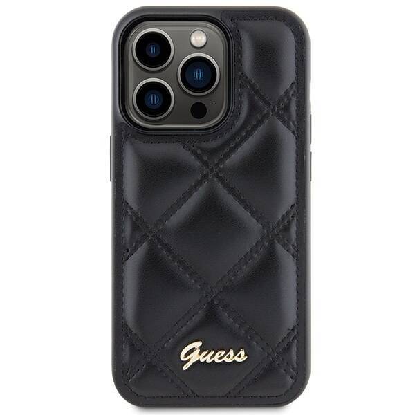 GUESS GUHCP15XPSQSQSK IPHONE 15 PRO MAX 6.7 "BLACK/BLACK HARDCASE QUILTED METAL LOGO