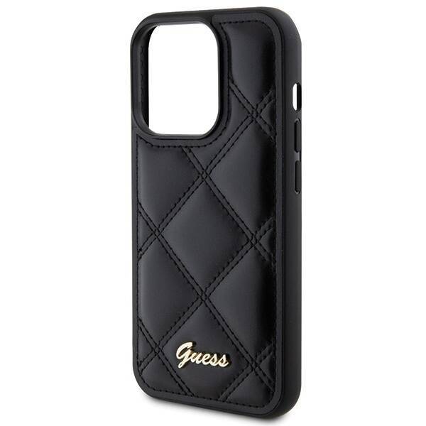 GUESS GUHCP15XPSQSQSK IPHONE 15 PRO MAX 6.7 "BLACK/BLACK HARDCASE QUILTED METAL LOGO