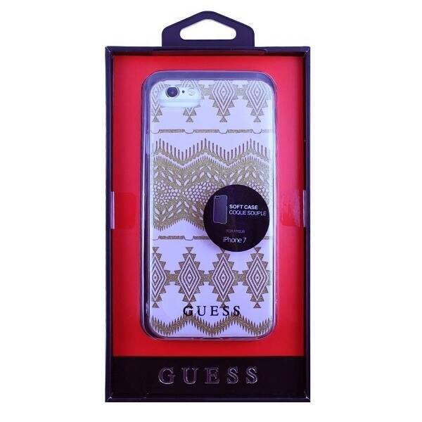 GUESS GUHCP7TGPI IPHONE 7/8/SE 2020/SE 2022 RÓZOWY/PINK HARDCASE AZTEC TRIBAL 3D