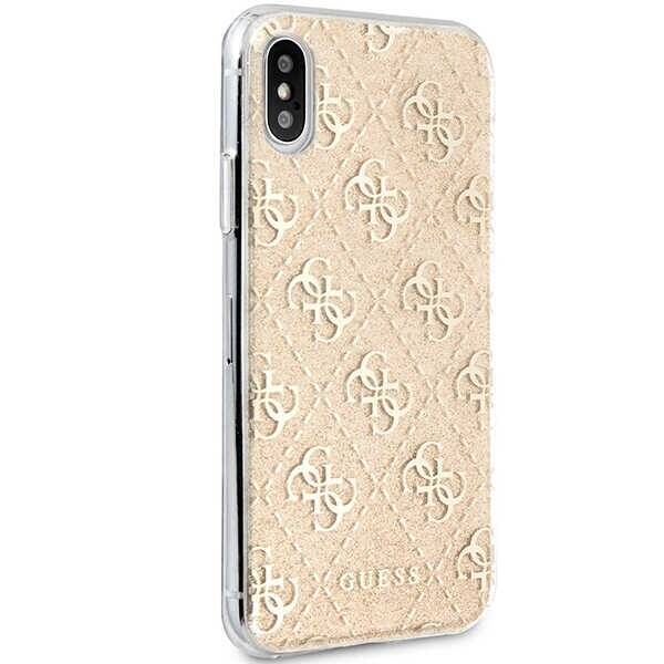 GUESS GUHCPXPCU4GLGO IPHONE X/XS ZŁOTY/GOLD HARD CASE 4G GLITTER