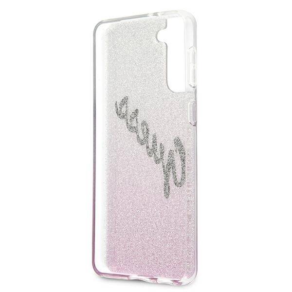 GUESS GUHCS21MPCUGLSPI S21+ G996 PINK/PINK HARDCASE GLITTER GRADIENT SCRIPT