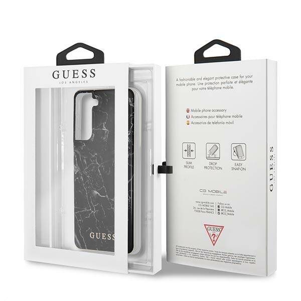 GUESS GUHCS21MPCUMABK S21+ G996 BLACK/BLACK HARDCASE MARBLE