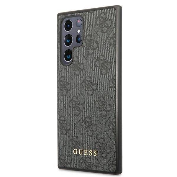 GUESS GUHCS22LG4GFGR S22 ULTRA S908 GRAY/GRAY HARD CASE 4G METAL GOLD LOGO