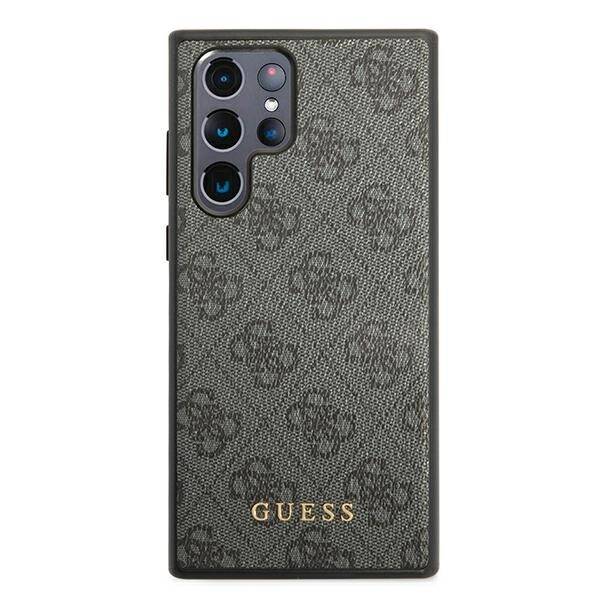 GUESS GUHCS22LG4GFGR S22 ULTRA S908 GRAY/GRAY HARD CASE 4G METAL GOLD LOGO