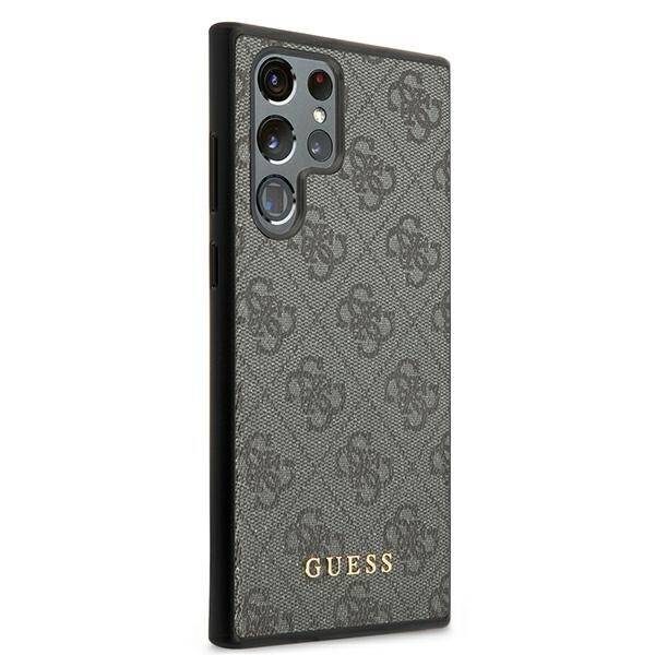 GUESS GUHCS22LG4GFGR S22 ULTRA S908 GRAY/GRAY HARD CASE 4G METAL GOLD LOGO