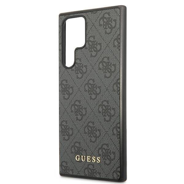 GUESS GUHCS22LG4GFGR S22 ULTRA S908 GRAY/GRAY HARD CASE 4G METAL GOLD LOGO