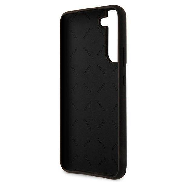 GUESS GUHCS22MLSLMGBK S22+ S906 BLACK/BLACK HARDCASE SILICONE SCRIPT METAL LOGO