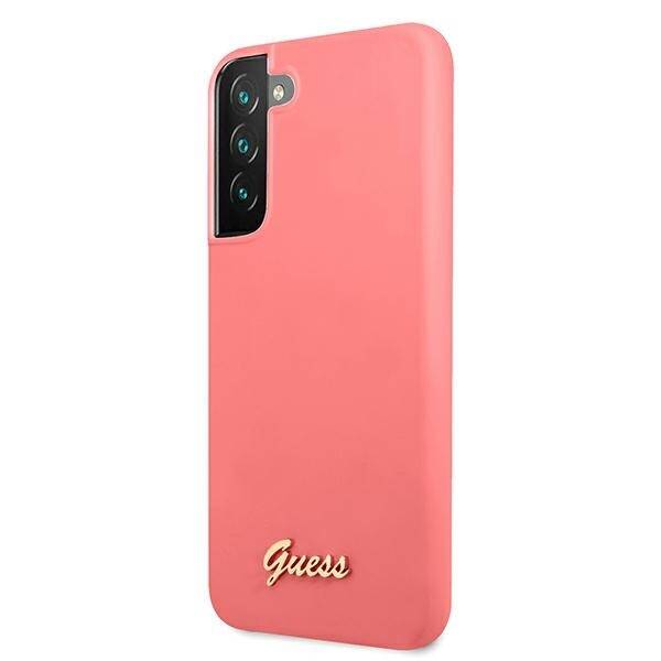 GUESS GUHCS22MLSLMGFU S22+ S906 FUCHSJA/FUCHSIA HARDCASE SILICONE SCRIPT METAL LOGO