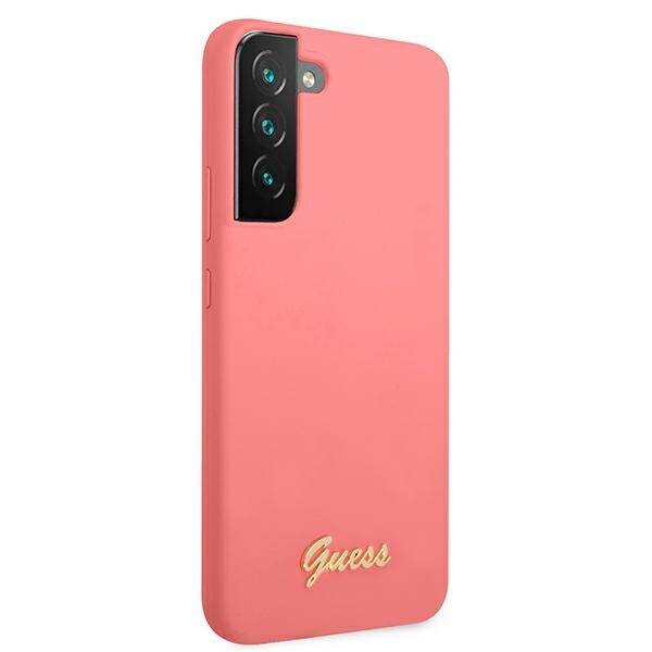 GUESS GUHCS22MLSLMGFU S22+ S906 FUCHSJA/FUCHSIA HARDCASE SILICONE SCRIPT METAL LOGO