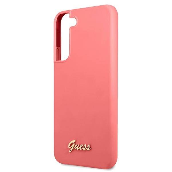 GUESS GUHCS22MLSLMGFU S22+ S906 FUCHSJA/FUCHSIA HARDCASE SILICONE SCRIPT METAL LOGO