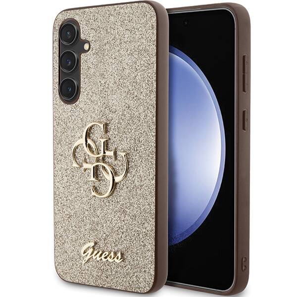 GUESS GUHCS23FEHG4SGD S23 FE S711 ZLOTY/GOLD HARDCASE GLITTER SCRIPT BIG 4G