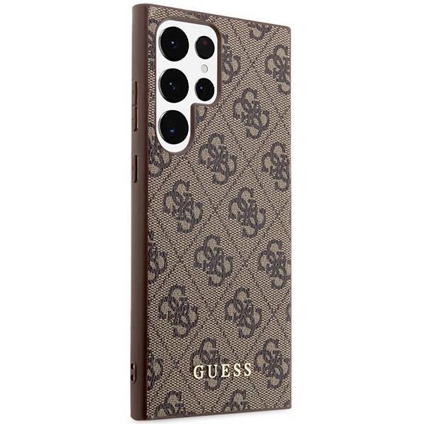 GUESS GUHCS23LG4GFBR S23 ULTRA S918 BRONZE/BROWN HARD CASE 4G METAL GOLD LOGO