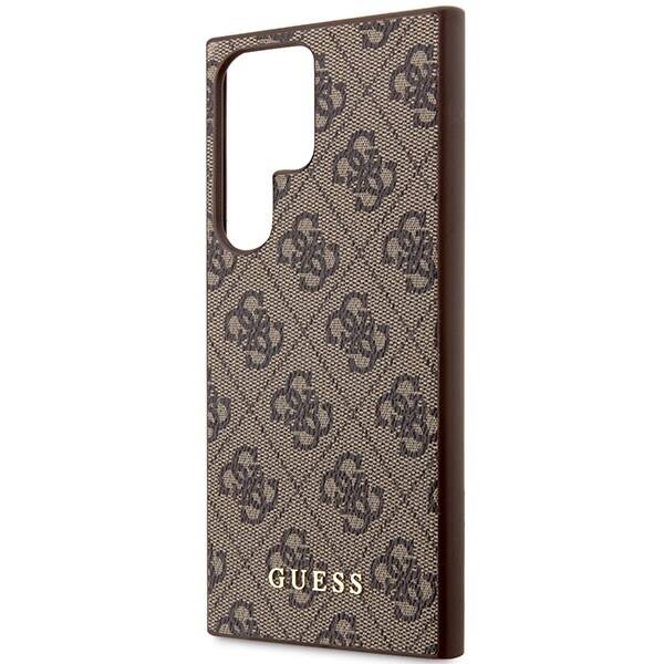 GUESS GUHCS23LG4GFBR S23 ULTRA S918 BRONZE/BROWN HARD CASE 4G METAL GOLD LOGO