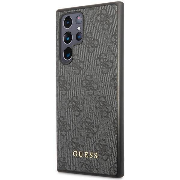 GUESS GUHCS23LG4GFGR S23 ULTRA S918 GRAY/GRAY HARDCASE 4G METAL GOLD LOGO