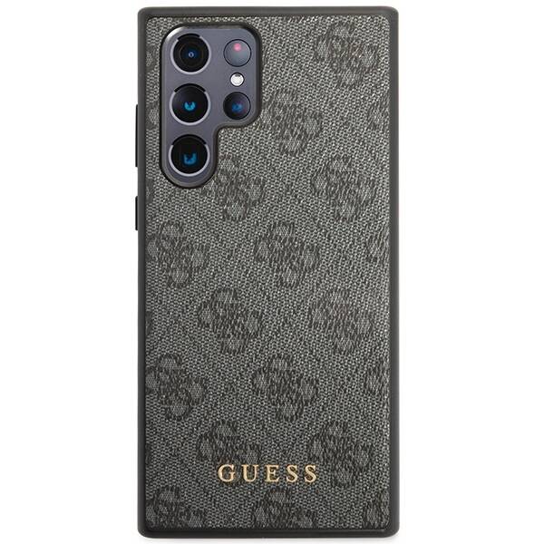 GUESS GUHCS23LG4GFGR S23 ULTRA S918 GRAY/GRAY HARDCASE 4G METAL GOLD LOGO