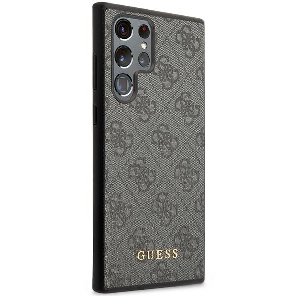 GUESS GUHCS23LG4GFGR S23 ULTRA S918 GRAY/GRAY HARDCASE 4G METAL GOLD LOGO