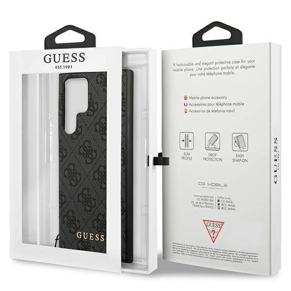 GUESS GUHCS23LGF4GGR S23 ULTRA S918 GRAY/GRAY HARDCASE 4G CHARMS COLLECTION