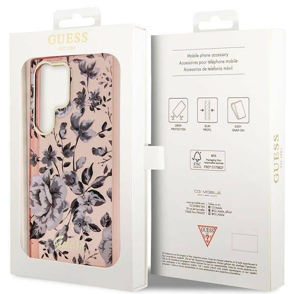 GUESS GUHCS23LHCFWSP S23 ULTRA S918 PINK/PINK HARDCASE FLOWER COLLECTION