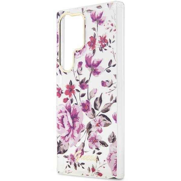 GUESS GUHCS23LHCFWST S23 ULTRA S918 WHITE/WHITE HARDCASE FLOWER COLLECTION