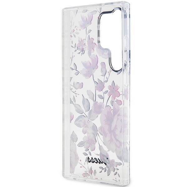 GUESS GUHCS23LHCFWST S23 ULTRA S918 WHITE/WHITE HARDCASE FLOWER COLLECTION