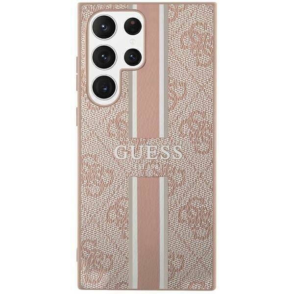 GUESS GUHCS23LP4RPSP S23 ULTRA S918 PINK/PINK HARDCASE 4G PRINTED STRIPE