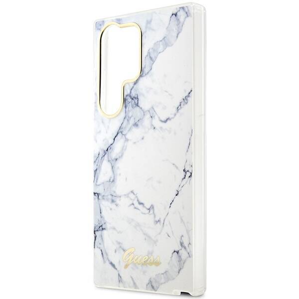 GUESS GUHCS23LPCUMAH S23 ULTRA S918 WHITE/WHITE HARDCASE MARBLE