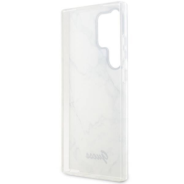 GUESS GUHCS23LPCUMAH S23 ULTRA S918 WHITE/WHITE HARDCASE MARBLE