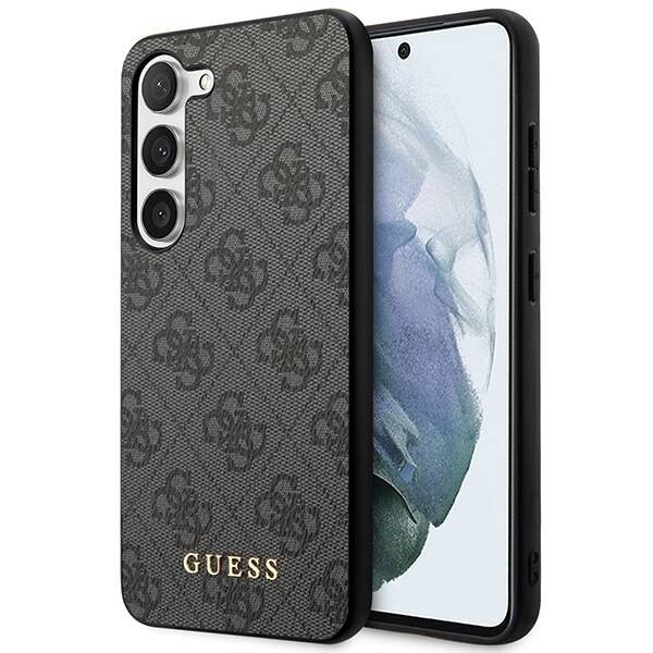 GUESS GUHCS23MG4GFGR S23+ S916 GRAY/GRAY HARDCASE 4G METAL GOLD LOGO