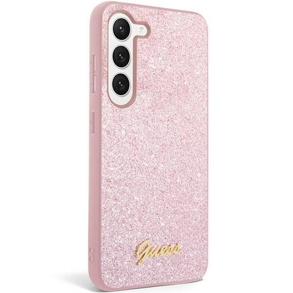 GUESS GUHCS23MHGGSHP S23+ S916 PINK/PINK HARD CASE GLITTER SCRIPT