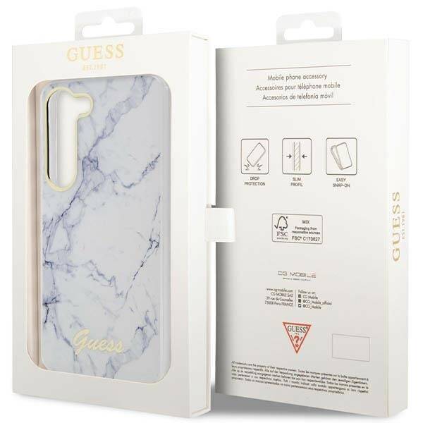 GUESS GUHCS23MPCUMAH S23+ S916 WHITE/WHITE HARDCASE MARBLE