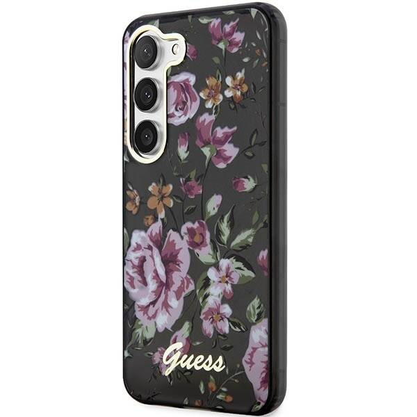 GUESS GUHCS23SHCFWSK S23 S911 BLACK/BLACK HARDCASE FLOWER COLLECTION