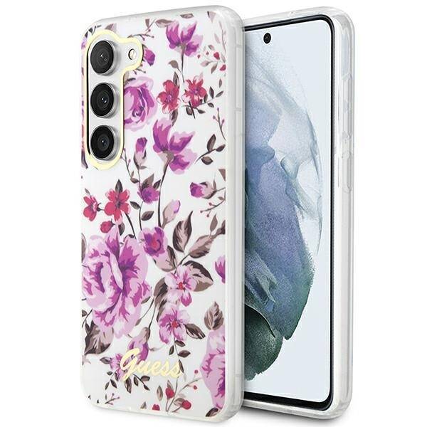 GUESS GUHCS23SHCFWST S23 S911 WHITE/WHITE HARDCASE FLOWER COLLECTION