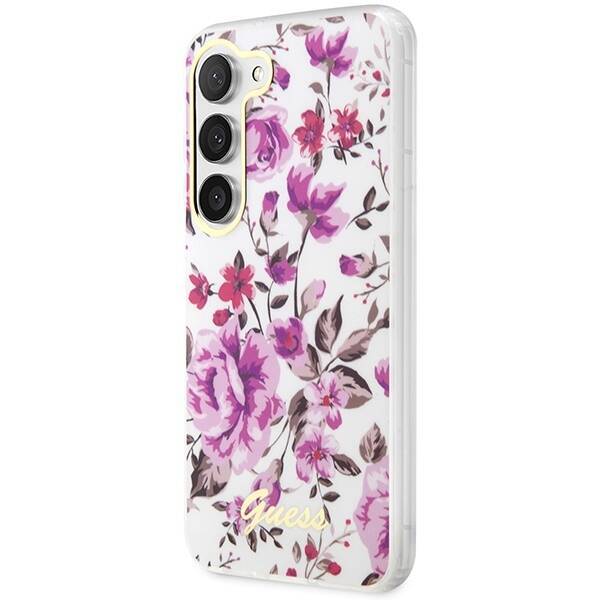 GUESS GUHCS23SHCFWST S23 S911 WHITE/WHITE HARDCASE FLOWER COLLECTION