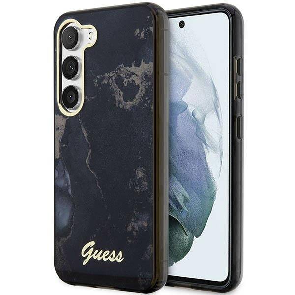 GUESS GUHCS23SHTMRSK S23 S911 BLACK/BLACK HARDCASE GOLDEN MARBLE COLLECTION