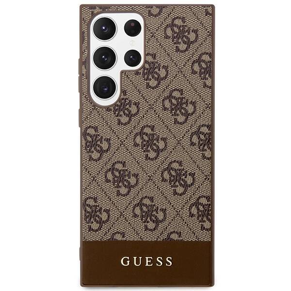 GUESS GUHCS24LG4GLB S24 ULTRA S928 BRONZE/BROWN HARDCASE 4G STRIPE COLLECTION