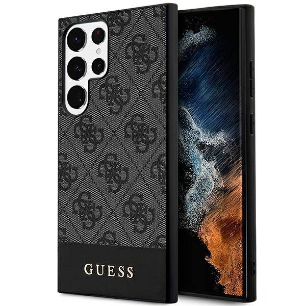 GUESS GUHCS24LG4GLGR S24 ULTRA S928 CZARNY/BLACK HARDCASE 4G STRIPE COLLECTION