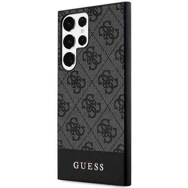 GUESS GUHCS24LG4GLGR S24 ULTRA S928 CZARNY/BLACK HARDCASE 4G STRIPE COLLECTION