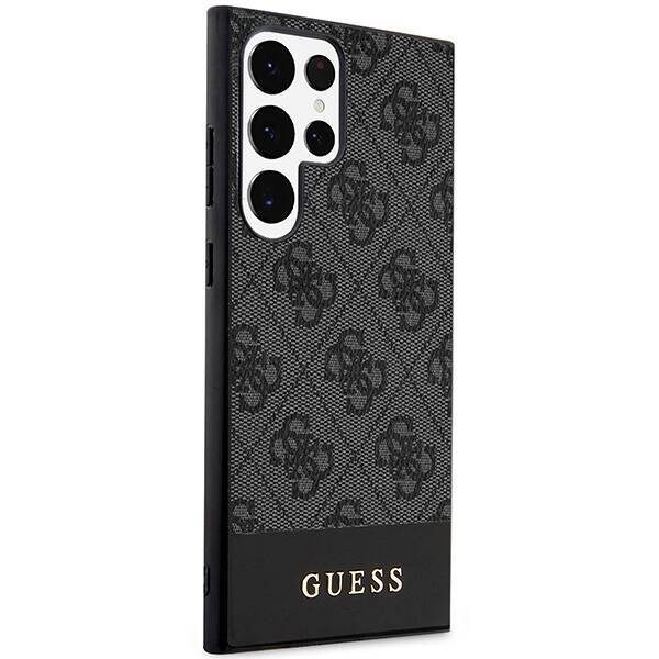 GUESS GUHCS24LG4GLGR S24 ULTRA S928 CZARNY/BLACK HARDCASE 4G STRIPE COLLECTION