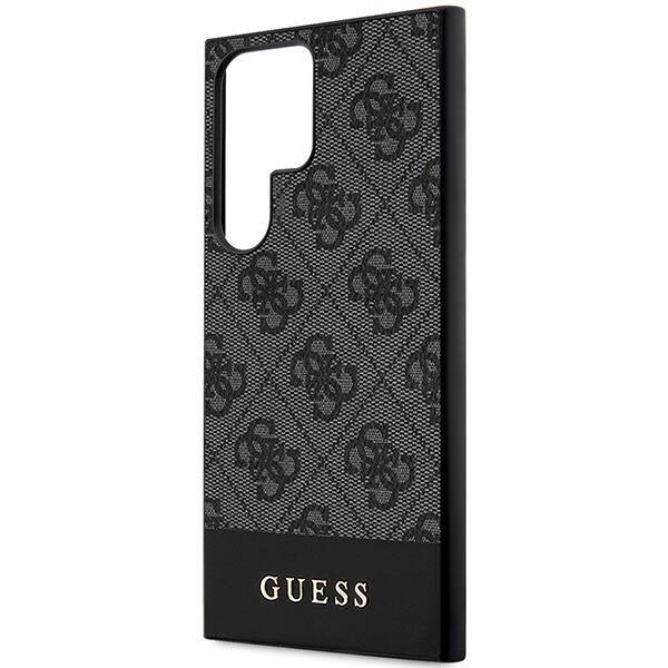 GUESS GUHCS24LG4GLGR S24 ULTRA S928 CZARNY/BLACK HARDCASE 4G STRIPE COLLECTION