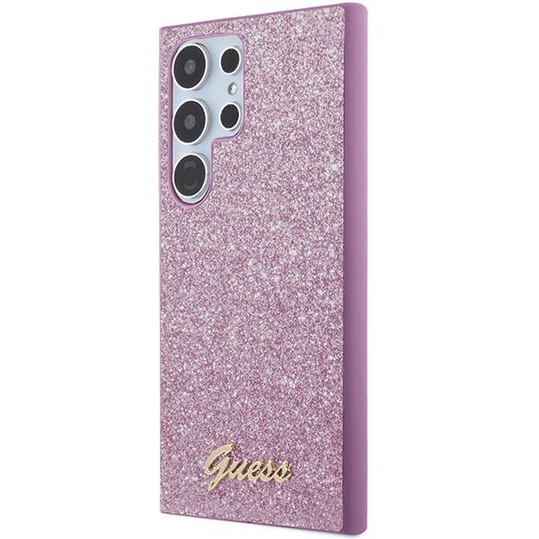 GUESS GUHCS24LHGGSHU S24 ULTRA S928 PURPLE/PURPLE HARDCASE GLITTER SCRIPT